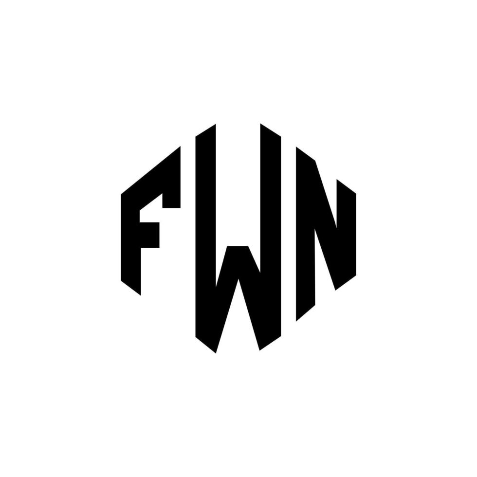 fwn-Buchstaben-Logo-Design mit Polygonform. fwn Polygon- und Würfelform-Logo-Design. fwn Sechseck-Vektor-Logo-Vorlage in weißen und schwarzen Farben. Fwn-Monogramm, Geschäfts- und Immobilienlogo. vektor