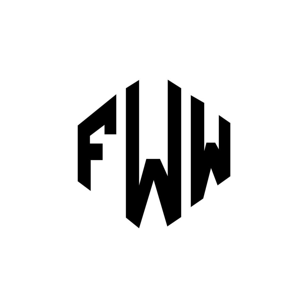 fww-Buchstaben-Logo-Design mit Polygonform. fww Polygon- und Würfelform-Logo-Design. fww Sechseck-Vektor-Logo-Vorlage in weißen und schwarzen Farben. fww monogramm, geschäfts- und immobilienlogo. vektor