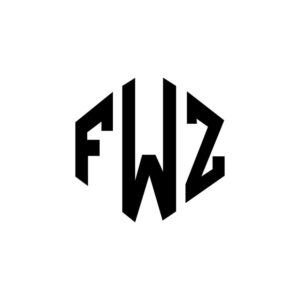 fwz-Buchstaben-Logo-Design mit Polygonform. fwz Logo-Design in Polygon- und Würfelform. fwz Sechseck-Vektor-Logo-Vorlage in weißen und schwarzen Farben. fwz-Monogramm, Geschäfts- und Immobilienlogo. vektor