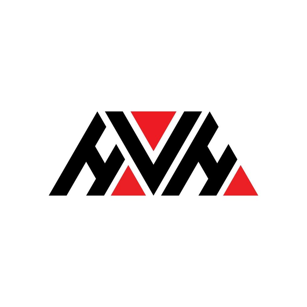 hvh-Dreieck-Buchstaben-Logo-Design mit Dreiecksform. hvh-Dreieck-Logo-Design-Monogramm. hvh-Dreieck-Vektor-Logo-Vorlage mit roter Farbe. hvh dreieckiges Logo einfaches, elegantes und luxuriöses Logo. hvh vektor