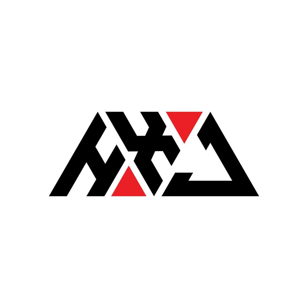 hxj Dreiecksbuchstaben-Logo-Design mit Dreiecksform. hxj-Dreieck-Logo-Design-Monogramm. hxj-Dreieck-Vektor-Logo-Vorlage mit roter Farbe. hxj dreieckiges Logo einfaches, elegantes und luxuriöses Logo. hxj vektor