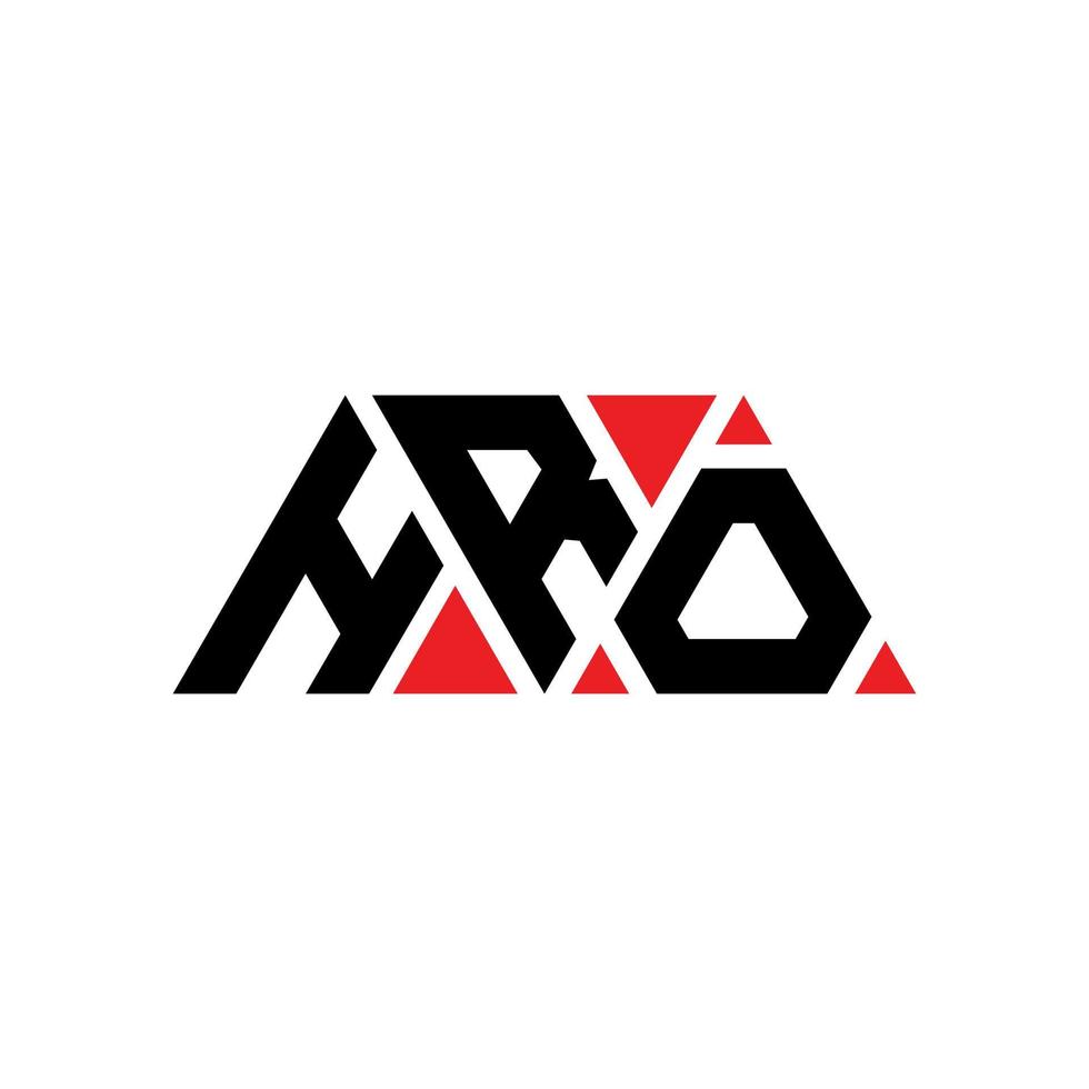 Hro-Dreieck-Buchstaben-Logo-Design mit Dreiecksform. Hro-Dreieck-Logo-Design-Monogramm. hro-Dreieck-Vektor-Logo-Vorlage mit roter Farbe. hro dreieckiges Logo einfaches, elegantes und luxuriöses Logo. hro vektor