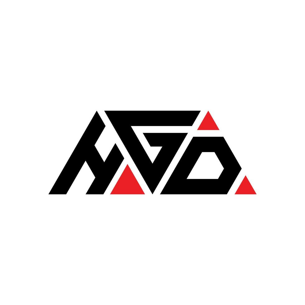 Hgd-Dreieck-Buchstaben-Logo-Design mit Dreiecksform. HGD-Dreieck-Logo-Design-Monogramm. hgd-Dreieck-Vektor-Logo-Vorlage mit roter Farbe. hgd dreieckiges logo einfaches, elegantes und luxuriöses logo. hgd vektor
