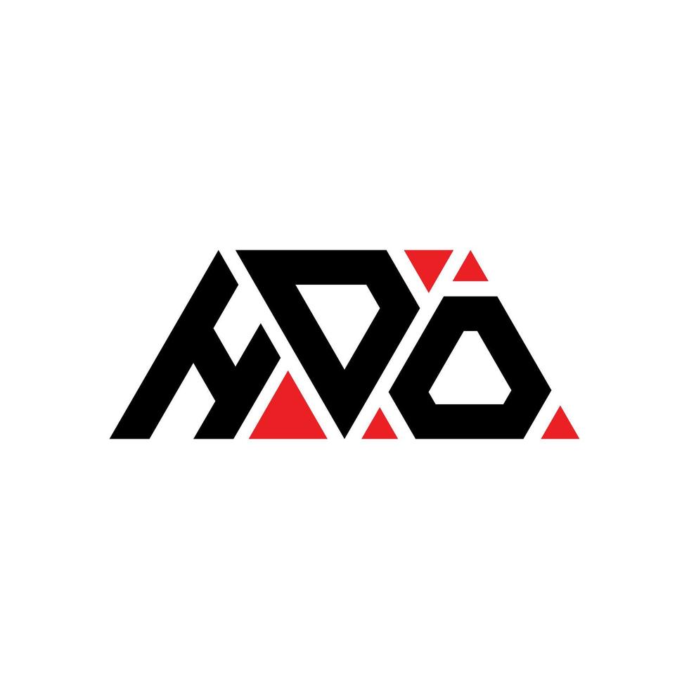 Hdo-Dreieck-Buchstaben-Logo-Design mit Dreiecksform. Hdo-Dreieck-Logo-Design-Monogramm. Hdo-Dreieck-Vektor-Logo-Vorlage mit roter Farbe. hdo dreieckiges Logo einfaches, elegantes und luxuriöses Logo. hdo vektor