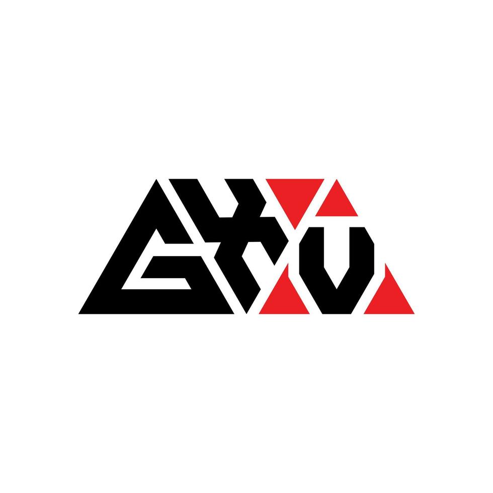 gxv Dreiecksbuchstaben-Logo-Design mit Dreiecksform. gxv-Dreieck-Logo-Design-Monogramm. gxv-Dreieck-Vektor-Logo-Vorlage mit roter Farbe. gxv dreieckiges logo einfaches, elegantes und luxuriöses logo. gxv vektor