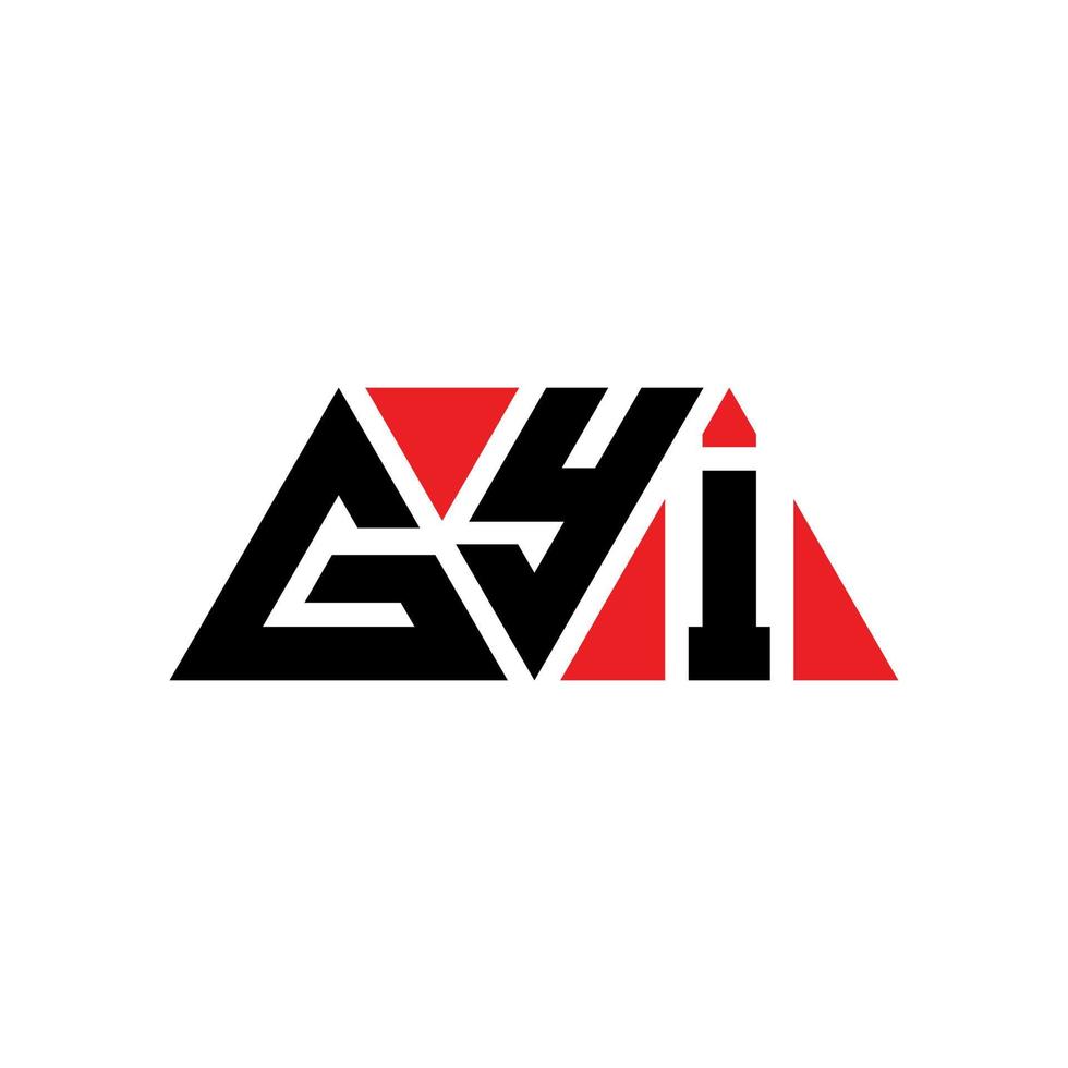 gyi-Dreieck-Buchstaben-Logo-Design mit Dreiecksform. gyi dreieck logo design monogramm. gyi dreieck vektor logo vorlage mit roter farbe. gyi dreieckiges Logo einfaches, elegantes und luxuriöses Logo. gyi
