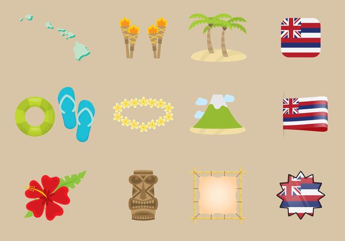 Hawaiian ikoner vektor