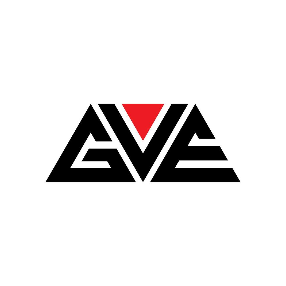 gve Dreiecksbuchstaben-Logo-Design mit Dreiecksform. GVE-Dreieck-Logo-Design-Monogramm. gve-Dreieck-Vektor-Logo-Vorlage mit roter Farbe. gve dreieckiges Logo einfaches, elegantes und luxuriöses Logo. gve vektor