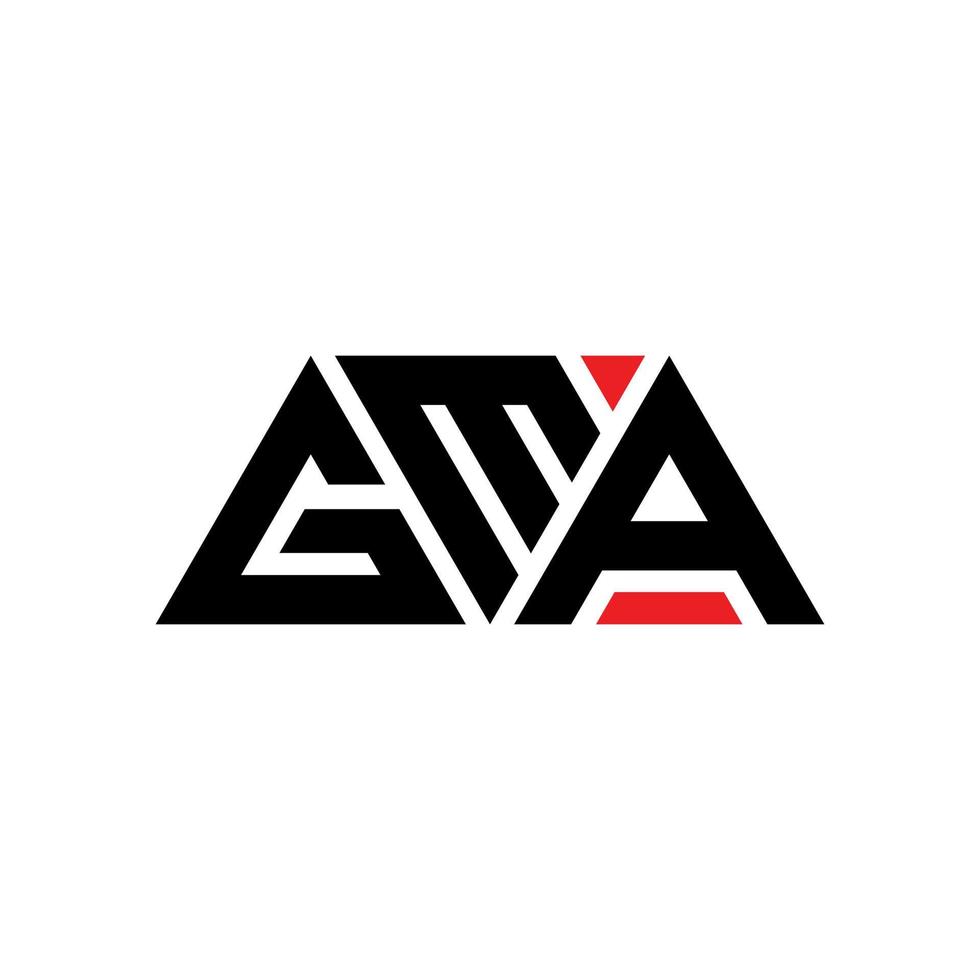 Gma-Dreieck-Buchstaben-Logo-Design mit Dreiecksform. Gma-Dreieck-Logo-Design-Monogramm. Gma-Dreieck-Vektor-Logo-Vorlage mit roter Farbe. gma dreieckiges logo einfaches, elegantes und luxuriöses logo. gma vektor