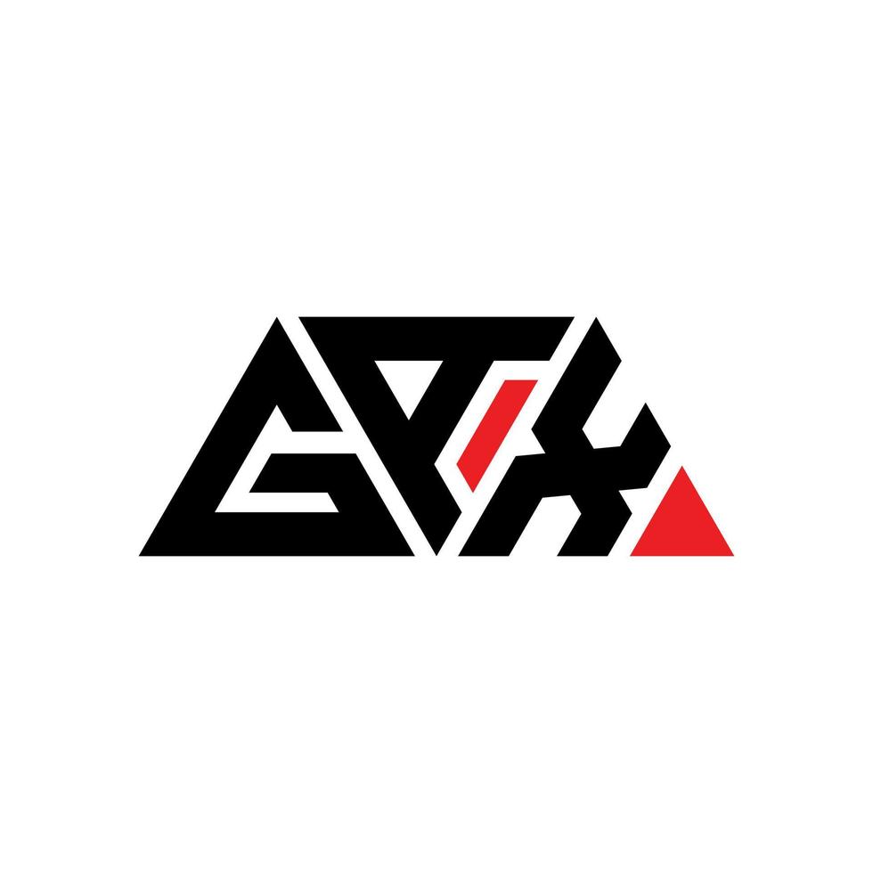 Gax-Dreieck-Buchstaben-Logo-Design mit Dreiecksform. Gax-Dreieck-Logo-Design-Monogramm. Gax-Dreieck-Vektor-Logo-Vorlage mit roter Farbe. Gax dreieckiges Logo einfaches, elegantes und luxuriöses Logo. gax vektor