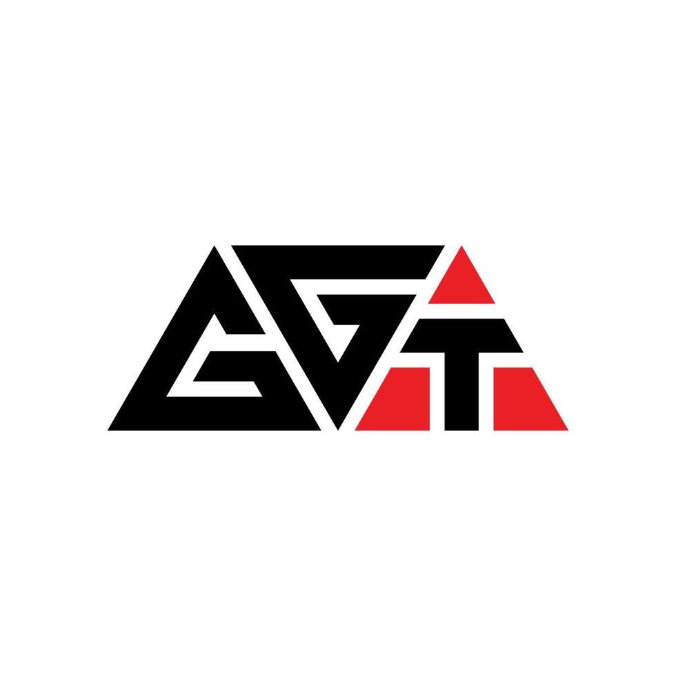 GGT-Dreieck-Buchstaben-Logo-Design mit Dreiecksform. GGT-Dreieck-Logo-Design-Monogramm. GGT-Dreieck-Vektor-Logo-Vorlage mit roter Farbe. ggt dreieckiges logo einfaches, elegantes und luxuriöses logo. ggt vektor