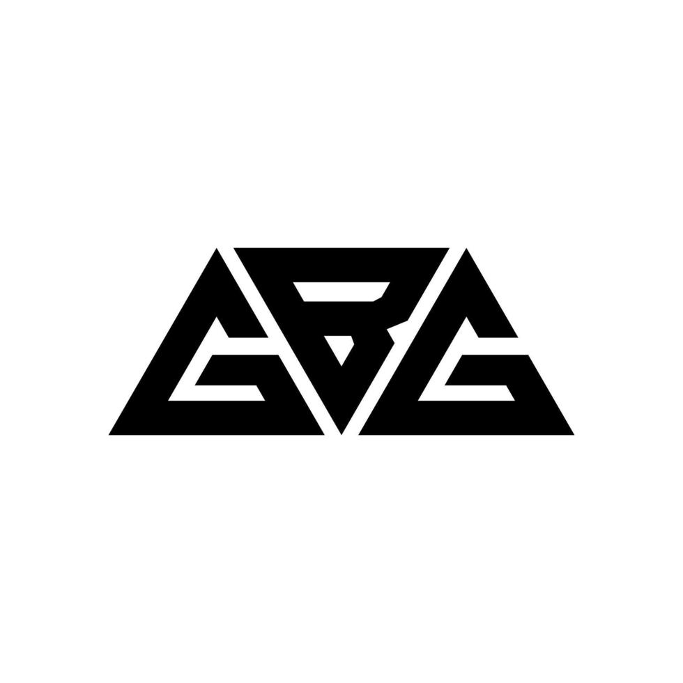 gbg triangel bokstavslogotypdesign med triangelform. gbg triangel logotyp design monogram. gbg triangel vektor logotyp mall med röd färg. gbg triangulär logotyp enkel, elegant och lyxig logotyp. gbg