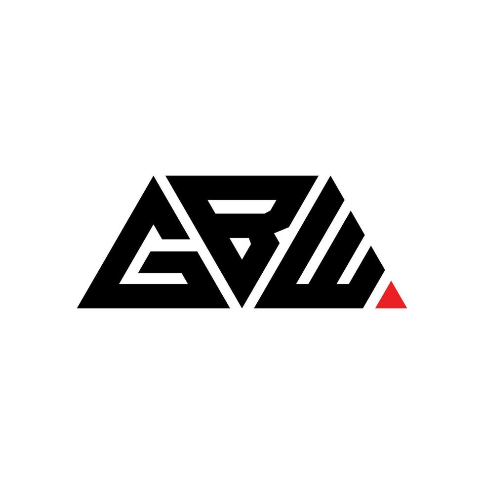 gbw triangel bokstavslogotypdesign med triangelform. gbw triangel logotyp design monogram. gbw triangel vektor logotyp mall med röd färg. gbw triangulär logotyp enkel, elegant och lyxig logotyp. gbw