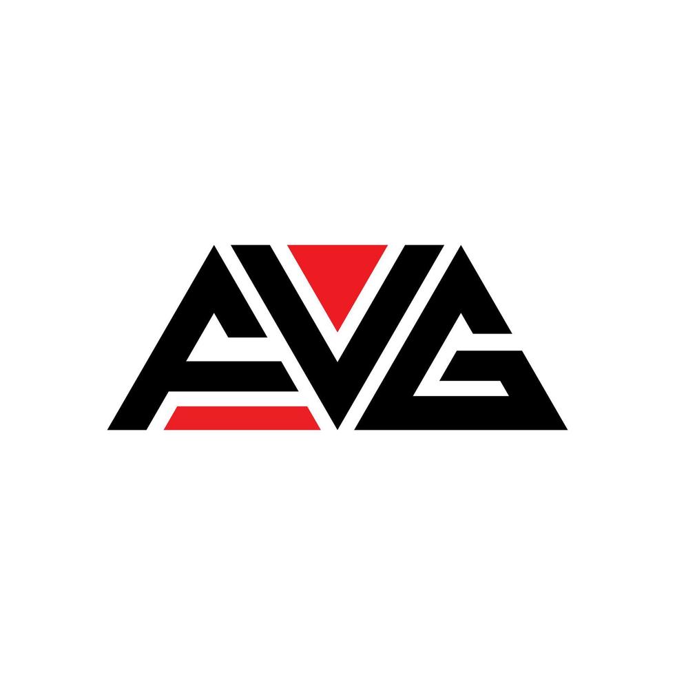 fvg-Dreieck-Buchstaben-Logo-Design mit Dreiecksform. fvg-Dreieck-Logo-Design-Monogramm. fvg-Dreieck-Vektor-Logo-Vorlage mit roter Farbe. fvg dreieckiges Logo einfaches, elegantes und luxuriöses Logo. fvg vektor