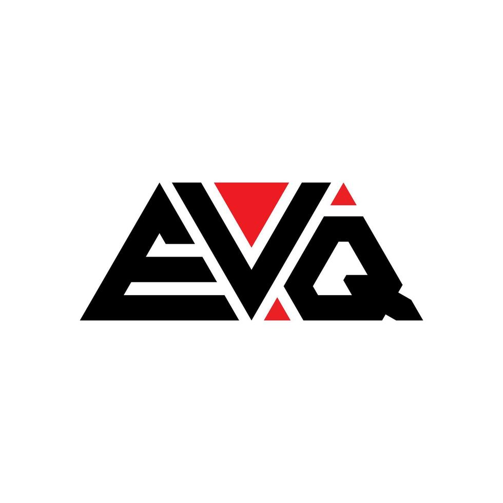 evq-Dreieck-Buchstaben-Logo-Design mit Dreiecksform. evq-Dreieck-Logo-Design-Monogramm. evq-Dreieck-Vektor-Logo-Vorlage mit roter Farbe. evq dreieckiges Logo einfaches, elegantes und luxuriöses Logo. evq vektor