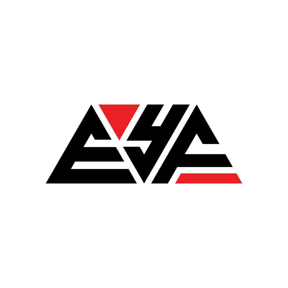 eyf-Dreieck-Buchstaben-Logo-Design mit Dreiecksform. eyf-Dreieck-Logo-Design-Monogramm. eyf-Dreieck-Vektor-Logo-Vorlage mit roter Farbe. eyf dreieckiges Logo einfaches, elegantes und luxuriöses Logo. eyf vektor