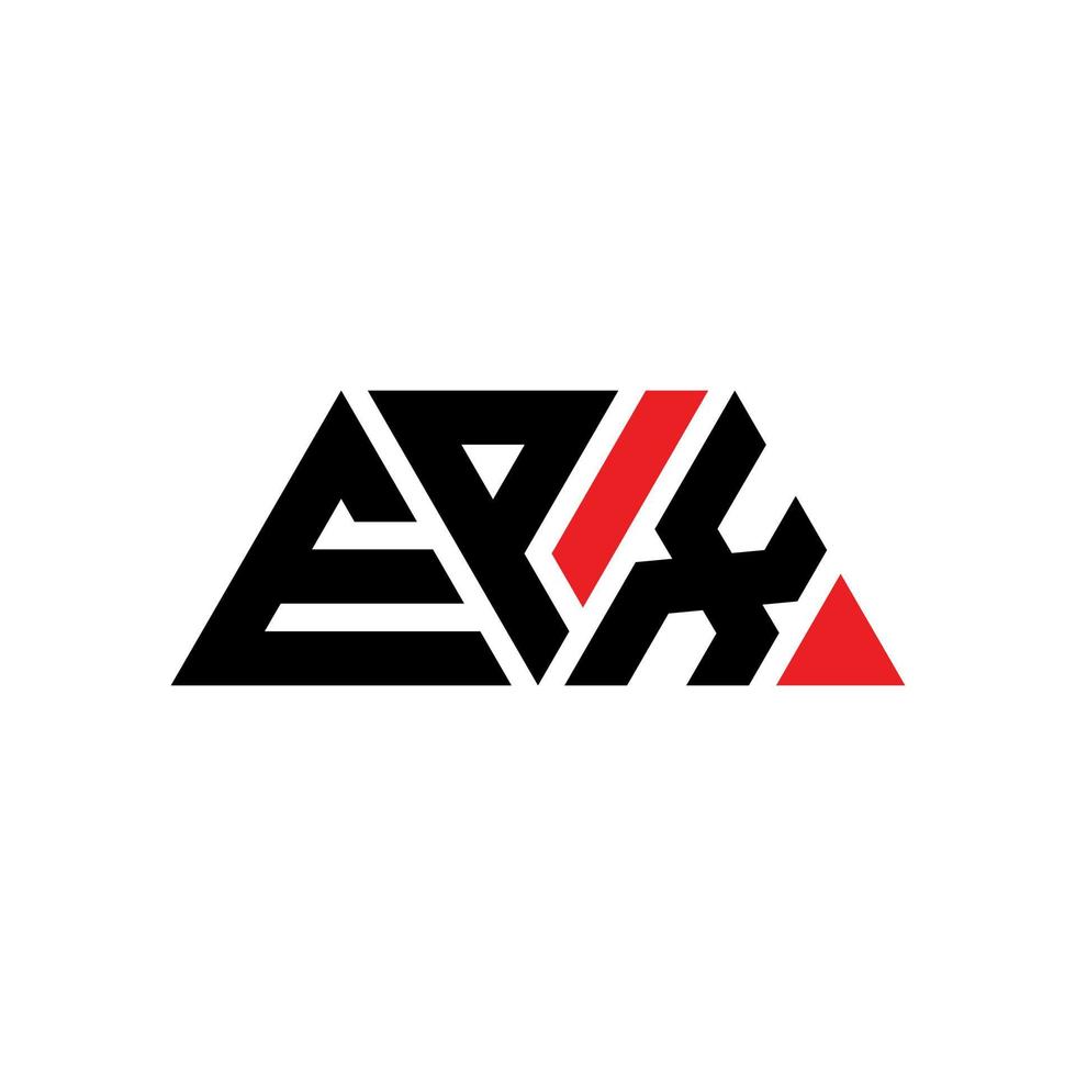 epx-Dreieck-Buchstaben-Logo-Design mit Dreiecksform. EPX-Dreieck-Logo-Design-Monogramm. EPX-Dreieck-Vektor-Logo-Vorlage mit roter Farbe. epx dreieckiges Logo einfaches, elegantes und luxuriöses Logo. epx vektor