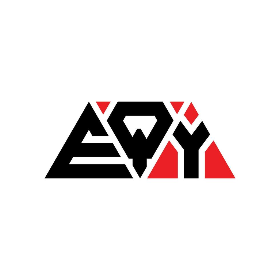 eqy-Dreieck-Buchstaben-Logo-Design mit Dreiecksform. eqy-Dreieck-Logo-Design-Monogramm. eqy-Dreieck-Vektor-Logo-Vorlage mit roter Farbe. eqy dreieckiges Logo einfaches, elegantes und luxuriöses Logo. gleich vektor