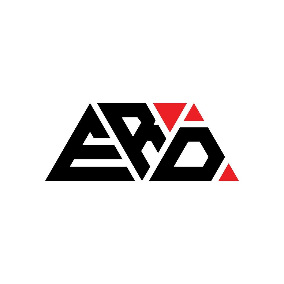 Erddreieck-Buchstaben-Logo-Design mit Dreiecksform. Erddreieck-Logo-Design-Monogramm. Erddreieck-Vektor-Logo-Vorlage mit roter Farbe. erd dreieckiges logo einfaches, elegantes und luxuriöses logo. Erde vektor