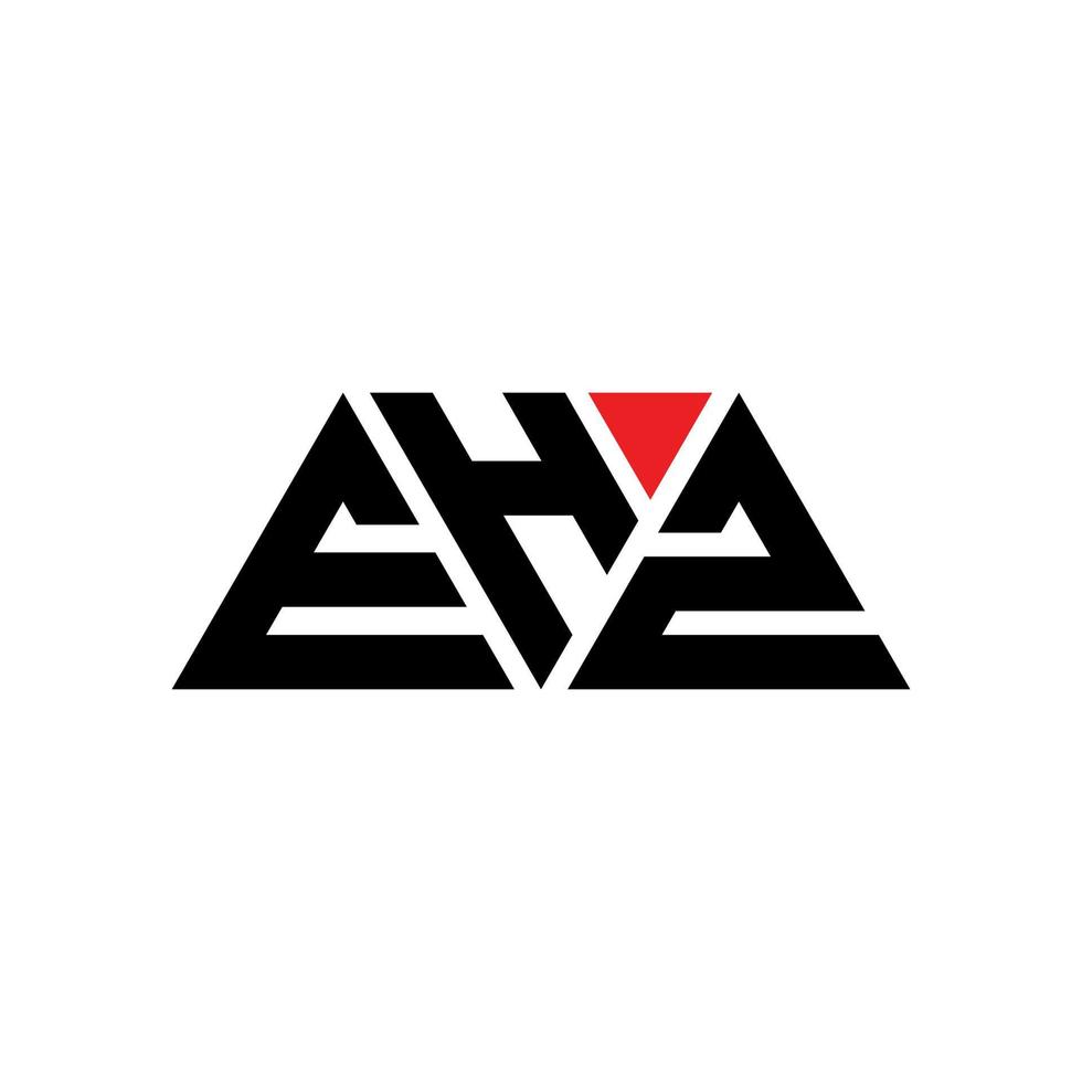ehz-Dreieck-Buchstaben-Logo-Design mit Dreiecksform. ehz-Dreieck-Logo-Design-Monogramm. ehz-Dreieck-Vektor-Logo-Vorlage mit roter Farbe. ehz dreieckiges Logo einfaches, elegantes und luxuriöses Logo. ehz vektor