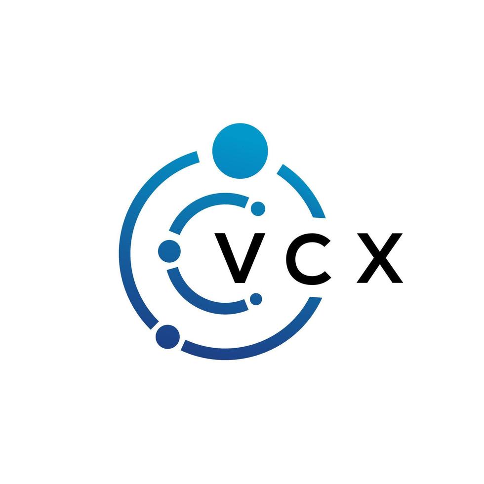 vcx brev teknik logotyp design på vit bakgrund. vcx kreativa initialer bokstaven det logotyp koncept. vcx bokstavsdesign. vektor