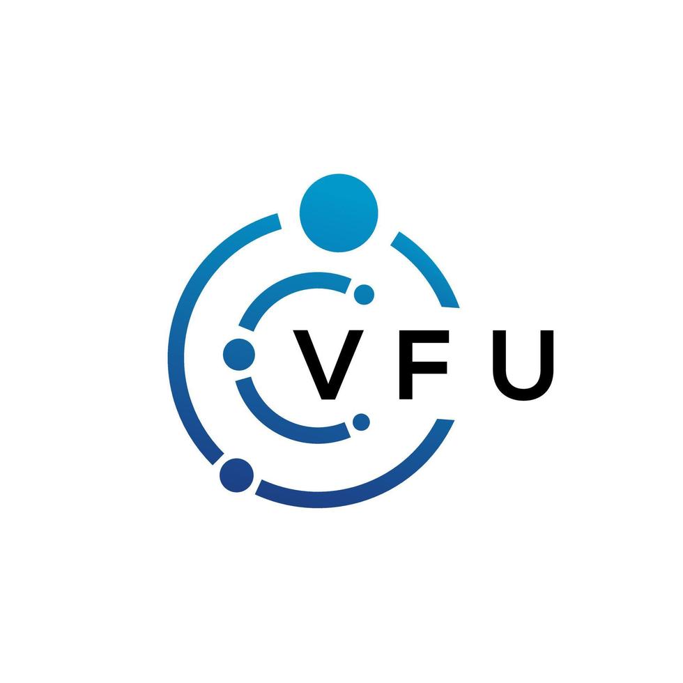 vfu-Buchstaben-Technologie-Logo-Design auf weißem Hintergrund. vfu kreative Initialen schreiben es Logo-Konzept. vfu Briefgestaltung. vektor