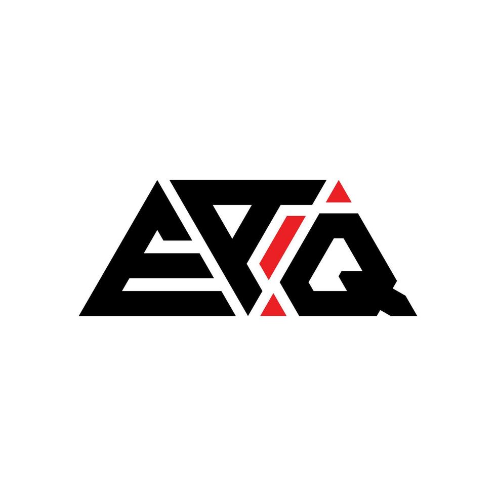 eaq triangel bokstavslogotypdesign med triangelform. eaq triangel logotyp design monogram. eaq triangel vektor logotyp mall med röd färg. eaq triangulär logotyp enkel, elegant och lyxig logotyp. eaq