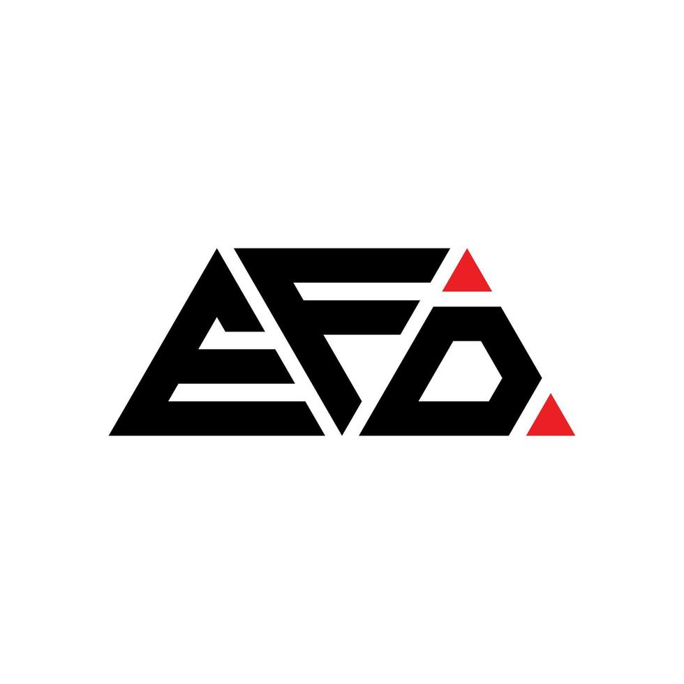 efd-Dreieck-Buchstaben-Logo-Design mit Dreiecksform. EFD-Dreieck-Logo-Design-Monogramm. EFD-Dreieck-Vektor-Logo-Vorlage mit roter Farbe. dreieckiges efd-logo einfaches, elegantes und luxuriöses logo. efd vektor