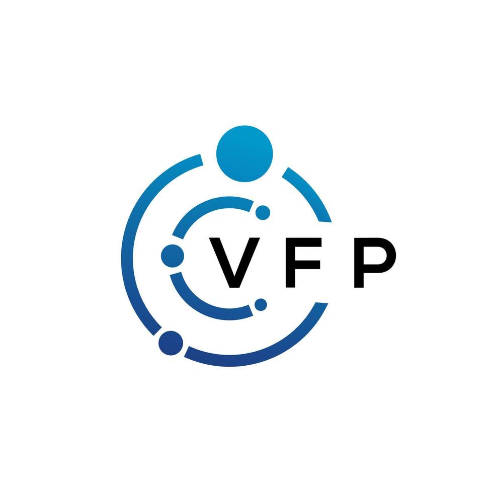 vfp-Buchstaben-Technologie-Logo-Design auf weißem Hintergrund. vfp kreative Initialen schreiben es Logo-Konzept. vfp Briefgestaltung. vektor