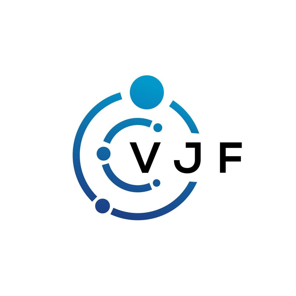 vjf-Buchstaben-Technologie-Logo-Design auf weißem Hintergrund. vjf kreative Initialen schreiben es Logo-Konzept. vjf Briefgestaltung. vektor