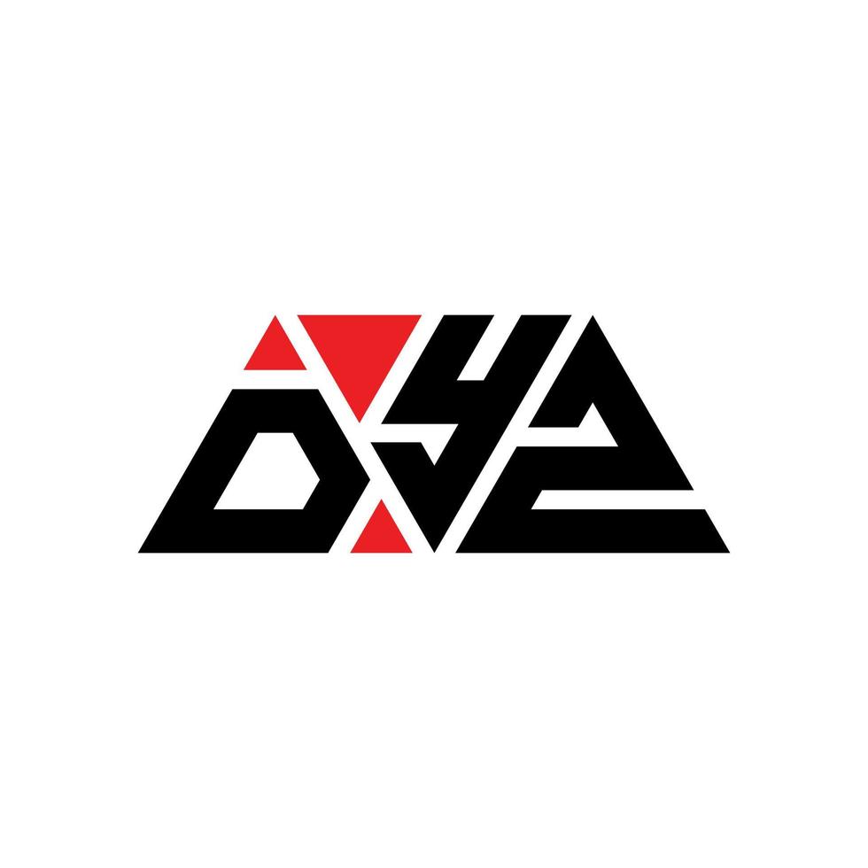 dyz-Dreieck-Buchstaben-Logo-Design mit Dreiecksform. Dyz-Dreieck-Logo-Design-Monogramm. dyz-Dreieck-Vektor-Logo-Vorlage mit roter Farbe. dyz dreieckiges Logo einfaches, elegantes und luxuriöses Logo. dyz vektor