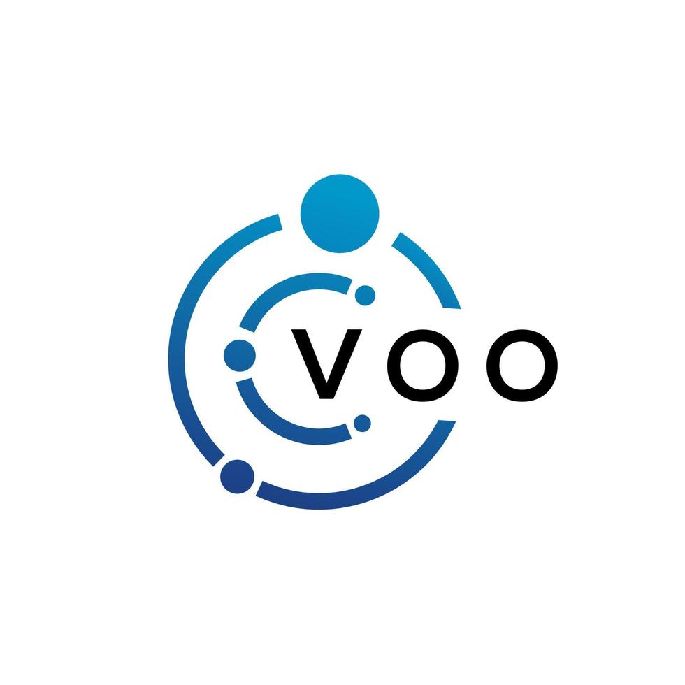 Voo-Buchstaben-Technologie-Logo-Design auf weißem Hintergrund. voo kreative Initialen schreiben es Logo-Konzept. Voo-Buchstaben-Design. vektor