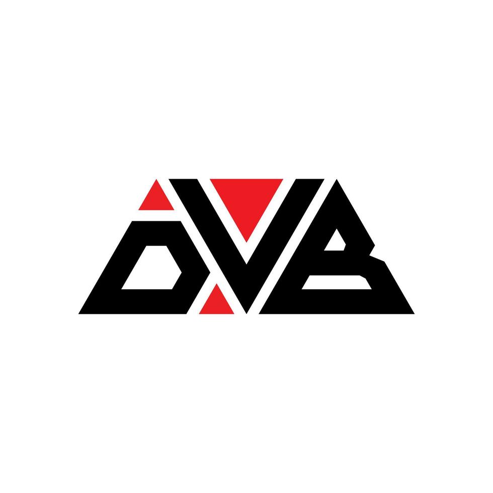 DVB-Dreieck-Buchstaben-Logo-Design mit Dreiecksform. DVB-Dreieck-Logo-Design-Monogramm. DVB-Dreieck-Vektor-Logo-Vorlage mit roter Farbe. DVB-Dreieckslogo Einfaches, elegantes und luxuriöses Logo. dvb vektor