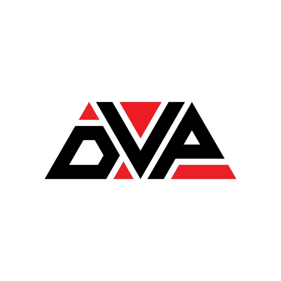 dvp-Dreieck-Buchstaben-Logo-Design mit Dreiecksform. dvp-Dreieck-Logo-Design-Monogramm. dvp-Dreieck-Vektor-Logo-Vorlage mit roter Farbe. dvp dreieckiges Logo einfaches, elegantes und luxuriöses Logo. dvp vektor