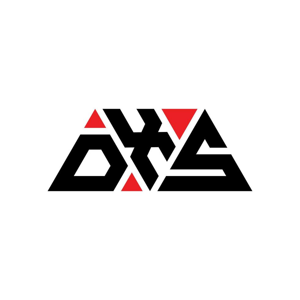 dxs-Dreieck-Buchstaben-Logo-Design mit Dreiecksform. Dxs-Dreieck-Logo-Design-Monogramm. Dxs-Dreieck-Vektor-Logo-Vorlage mit roter Farbe. dxs dreieckiges Logo einfaches, elegantes und luxuriöses Logo. dxs vektor