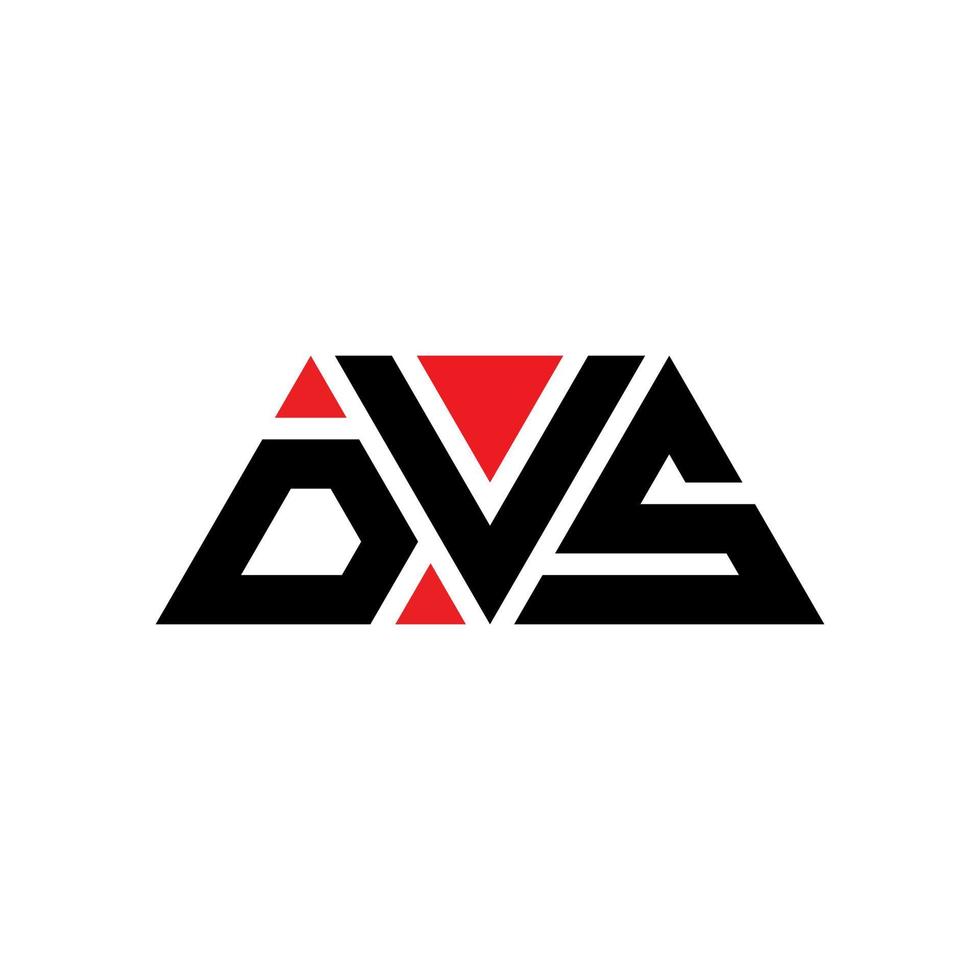 dvs triangel bokstavslogotyp med triangelform. dvs triangel logotyp design monogram. dvs triangel vektor logotyp mall med röd färg. dvs trekantig logotyp enkel, elegant och lyxig logotyp. dvs