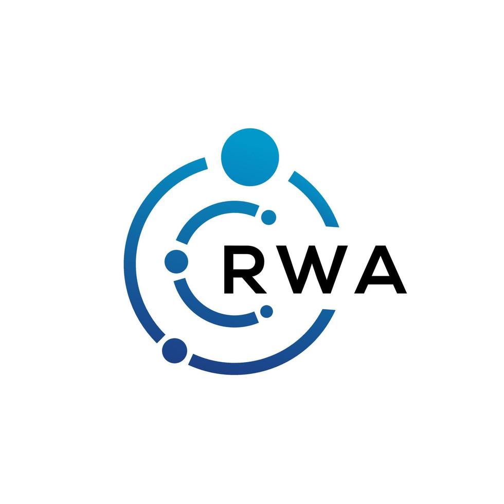 RWA-Brief-Technologie-Logo-Design auf weißem Hintergrund. rwa kreative Initialen schreiben es Logo-Konzept. rwa Briefgestaltung. vektor