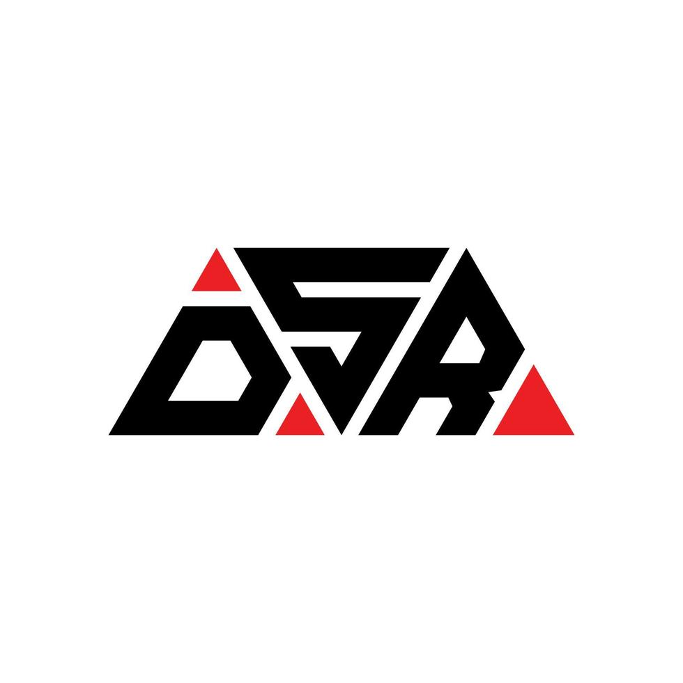 dsr-Dreieck-Buchstaben-Logo-Design mit Dreiecksform. DSR-Dreieck-Logo-Design-Monogramm. DSR-Dreieck-Vektor-Logo-Vorlage mit roter Farbe. dsr dreieckiges logo einfaches, elegantes und luxuriöses logo. dsr vektor