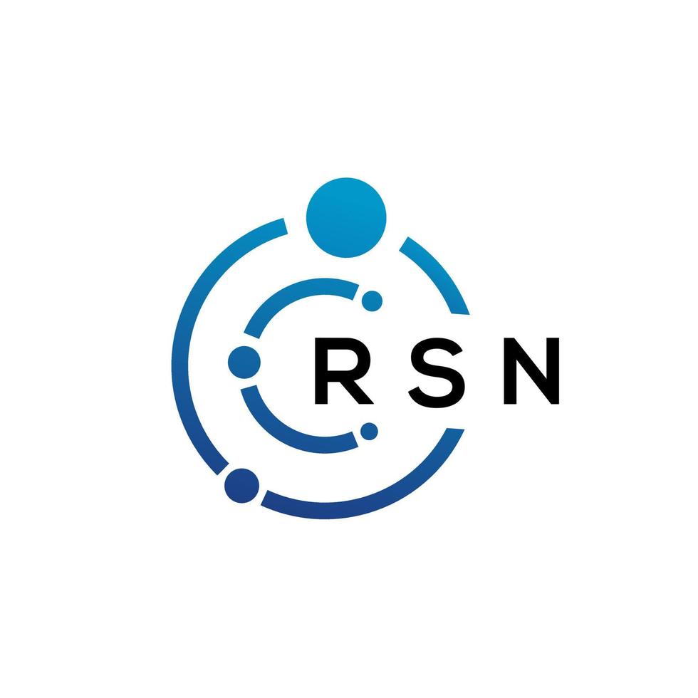 RSN-Brief-Technologie-Logo-Design auf weißem Hintergrund. rsn kreative initialen schreiben es logokonzept. rsn Briefgestaltung. vektor