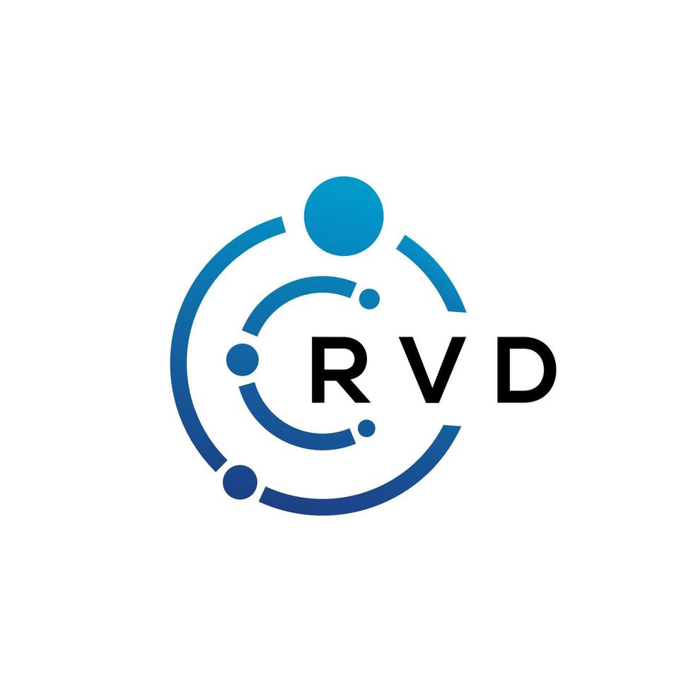 rvd brev teknik logotyp design på vit bakgrund. rvd kreativa initialer bokstaven det logotyp koncept. rvd brev design. vektor