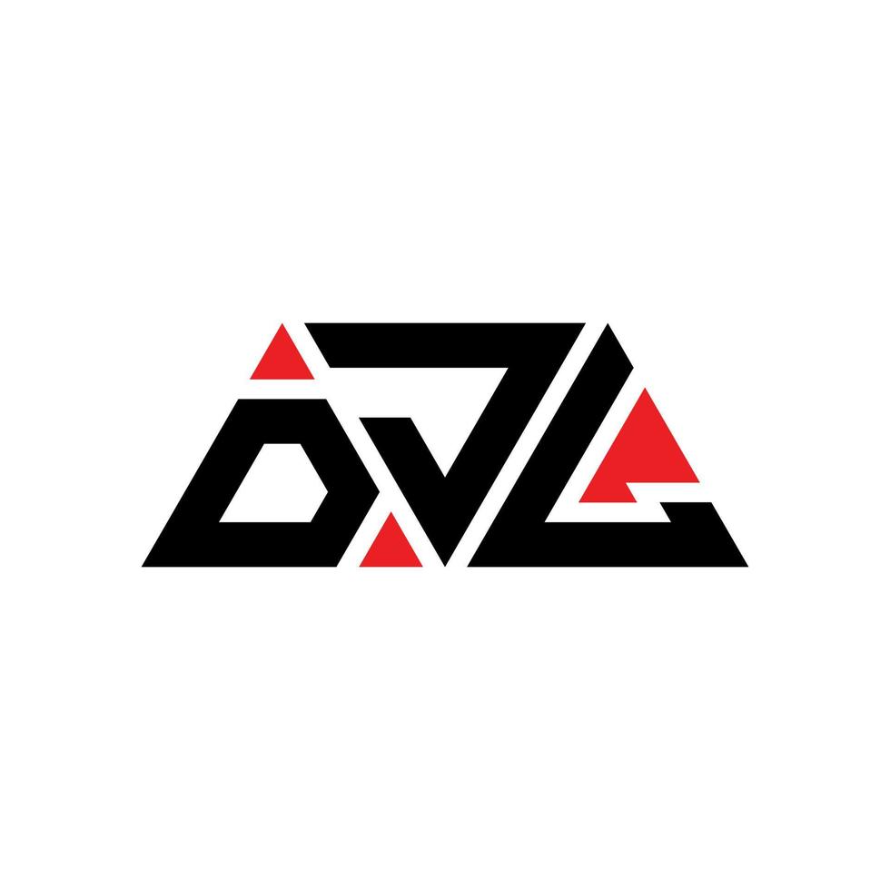 djl-Dreieck-Buchstaben-Logo-Design mit Dreiecksform. DJL-Dreieck-Logo-Design-Monogramm. djl dreieck vektor logo vorlage mit roter farbe. djl dreieckiges logo einfaches, elegantes und luxuriöses logo. djl