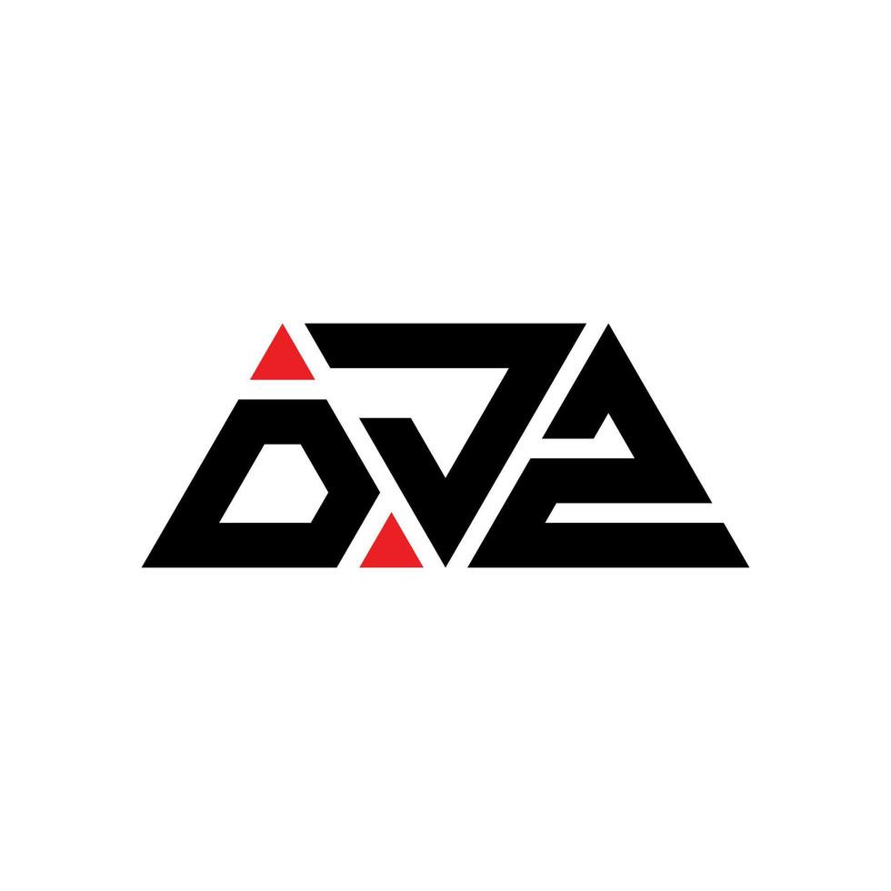 djz-Dreieck-Buchstaben-Logo-Design mit Dreiecksform. DJZ-Dreieck-Logo-Design-Monogramm. DJZ-Dreieck-Vektor-Logo-Vorlage mit roter Farbe. djz dreieckiges logo einfaches, elegantes und luxuriöses logo. djz vektor