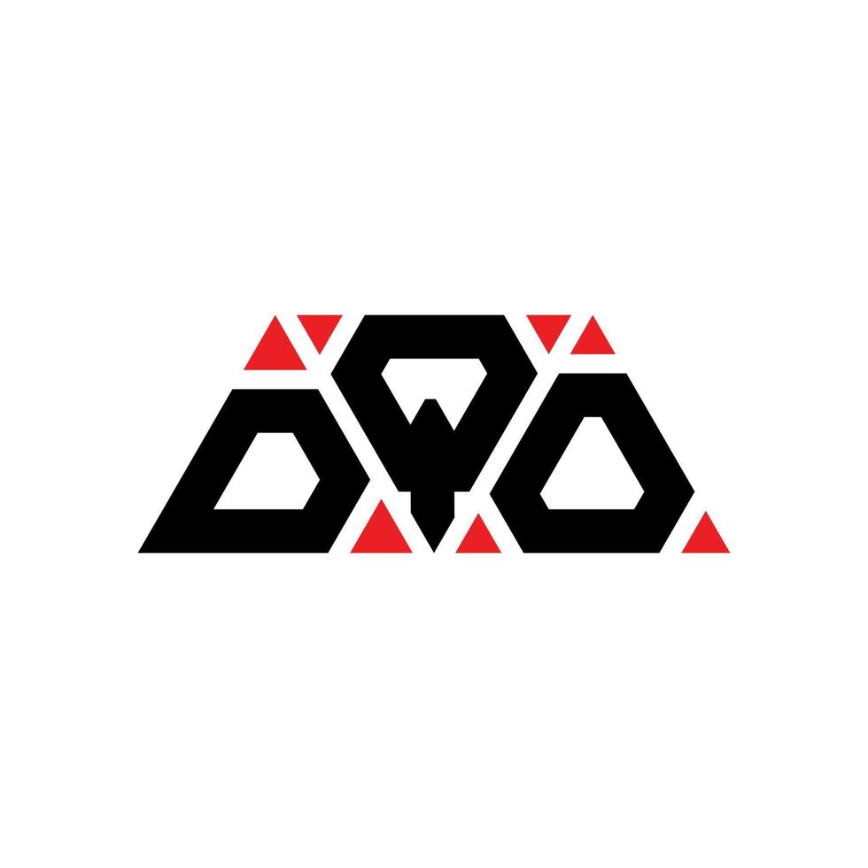 dqo-Dreieck-Buchstaben-Logo-Design mit Dreiecksform. dqo-Dreieck-Logo-Design-Monogramm. dqo-Dreieck-Vektor-Logo-Vorlage mit roter Farbe. dqo dreieckiges Logo einfaches, elegantes und luxuriöses Logo. dqo vektor