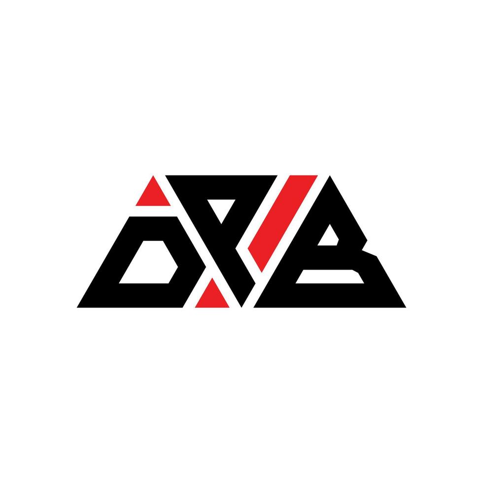 dpb Dreiecksbuchstaben-Logo-Design mit Dreiecksform. dpb-Dreieck-Logo-Design-Monogramm. dpb-Dreieck-Vektor-Logo-Vorlage mit roter Farbe. dpb dreieckiges Logo einfaches, elegantes und luxuriöses Logo. dpb vektor