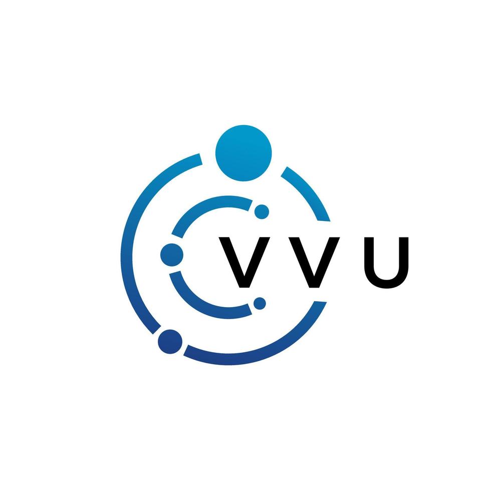 vvu-Buchstaben-Technologie-Logo-Design auf weißem Hintergrund. vvu kreative Initialen schreiben es Logo-Konzept. vvu Briefgestaltung. vektor