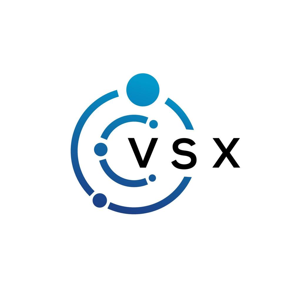 vsx-Buchstaben-Technologie-Logo-Design auf weißem Hintergrund. vsx kreative Initialen schreiben es Logo-Konzept. vsx Briefdesign. vektor