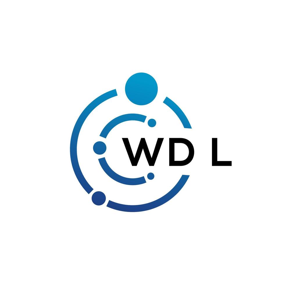 Wdl-Buchstaben-Technologie-Logo-Design auf weißem Hintergrund. wdl kreative Initialen schreiben es Logokonzept. wdl Briefgestaltung. vektor