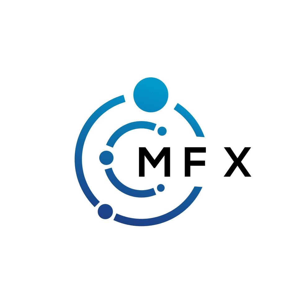 mfx brev teknik logotyp design på vit bakgrund. mfx kreativa initialer bokstaven det logotyp koncept. mfx bokstavsdesign. vektor