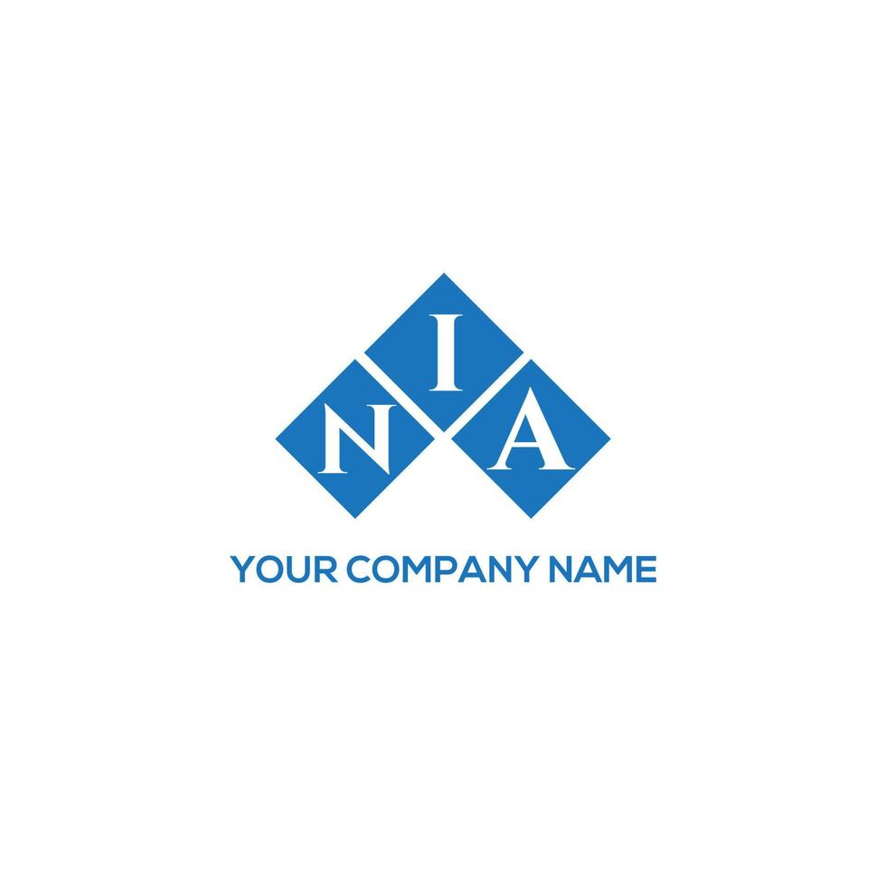 nia-Buchstaben-Logo-Design auf weißem Hintergrund. nia kreative Initialen schreiben Logo-Konzept. nia Briefgestaltung. vektor