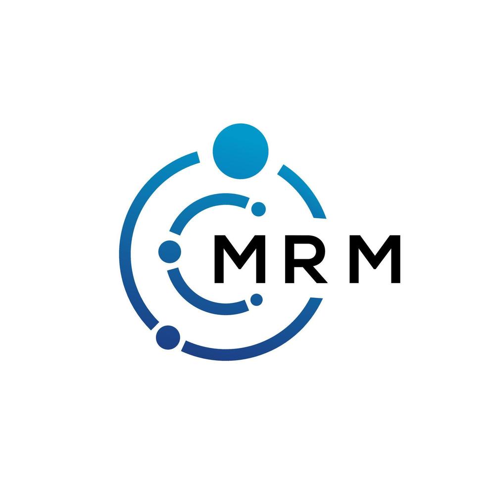 MRM-Brief-Technologie-Logo-Design auf weißem Hintergrund. mrm kreative Initialen schreiben es Logo-Konzept. Herr Briefdesign. vektor